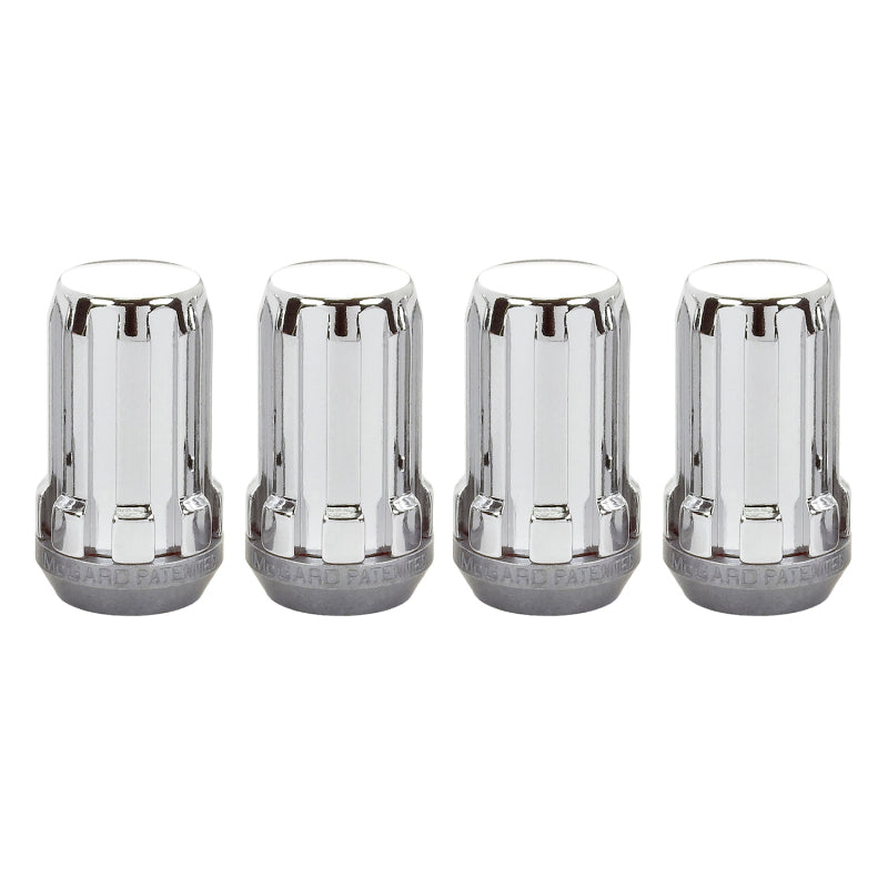 McGard SplineDrive Lug Nut (Cone Seat) M14X1.5 / 1.648in. Length (4-Pack) - Chrome (Req. Tool).
