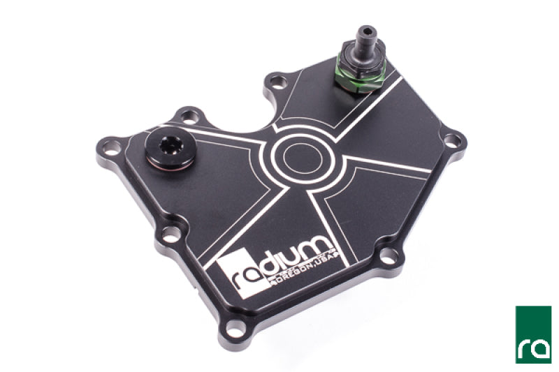 Radium Engineering 13-Up Focus ST / 16-18 RS / 15-Up Mustang Eco PCV Baffle Plate OEM Configuration.