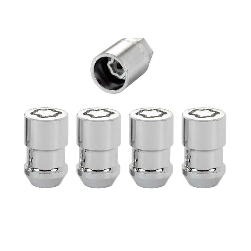 McGard Wheel Lock Nut Set - 4pk. (Cone Seat) 7/16-20 / 3/4 Hex / 1.46in. Length - Chrome.