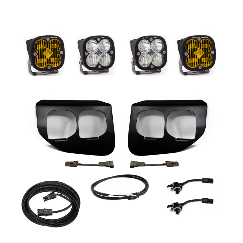 Baja Designs Ford Super Duty (20-On) Fog Lights FPK Amber SAE/Sport DC Baja Designs w/Upfitter.