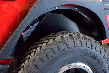 DV8 Offroad 2018+ Jeep Wrangler JL Rear Inner Fenders - Black.