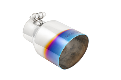 MBRP Burnt End Tip 2.5 ID 4 ID Out 6.5 length Single Wall Angle Cut 304 Stainless Steel.