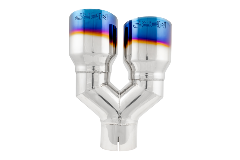 MBRP Burnt End Tip 2.5 ID, Dual 3.5 OD Out, 9.5 length, Single wall 304 Stainless Steel.
