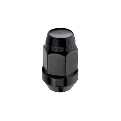 McGard Hex Lug Nut (Cone Seat Bulge Style) M12X1.5 / 3/4 Hex / 1.45in. Length (4-Pack) - Black.