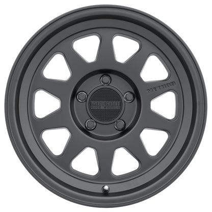 Method MR316 17x8.5 0mm Offset 5x5 71.5mm CB Matte Black Wheel.