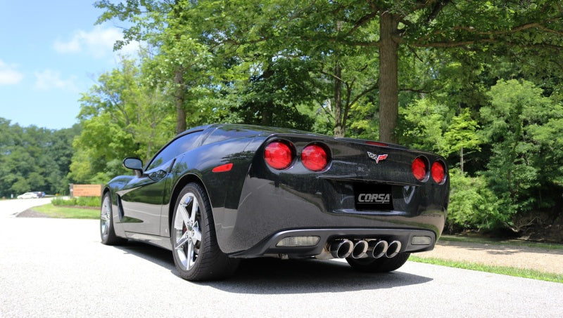 Corsa 09-13 Chevrolet Corvette (C6) 6.2L Polished Sport Axle-Back Exhaust w/4.5in Tips.