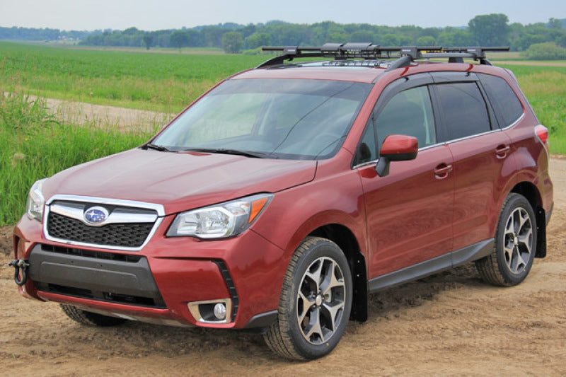 Rally Armor 14+ Subaru Forester Black Mud Flap w/ Red Logo.