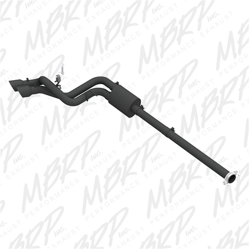 MBRP 09-14 Ford F150 Pre-Axle 4.5in OD Tips Dual Outlet 3in Black Coated Cat Back Exhaust.