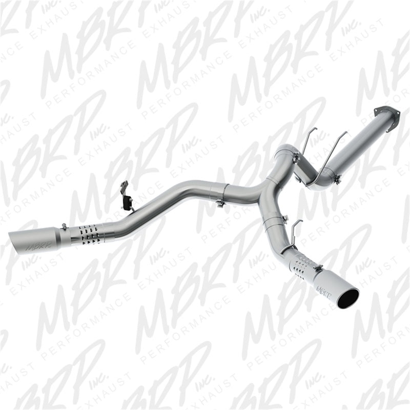 MBRP 17-19 Ford F-250/350/450 6.7L 4in Filter Back Cool Duals T409 Exhaust System.