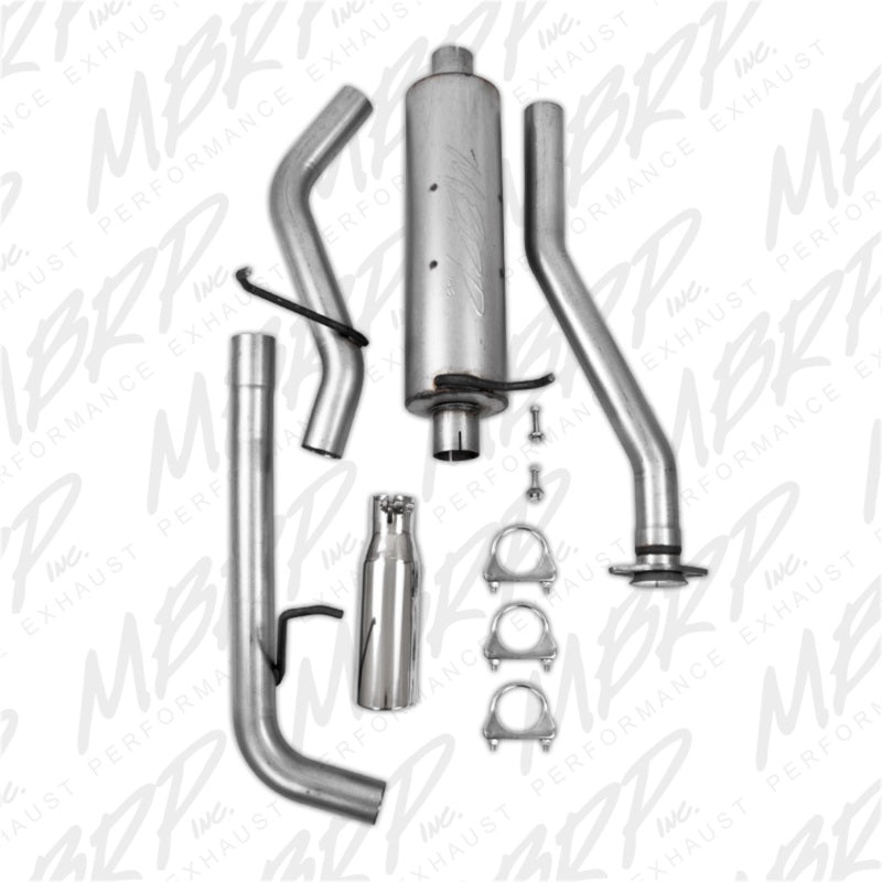 MBRP 04-11 Chevy Colorado / GMC Canyon 2.8L/2.9L/3.5L/3.7L Cat Back Single Side Aluminized Exhaust.
