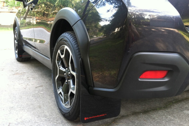 Rally Armor 13+ Subaru XV Crosstrek Red Mud Flap w/ White Logo.