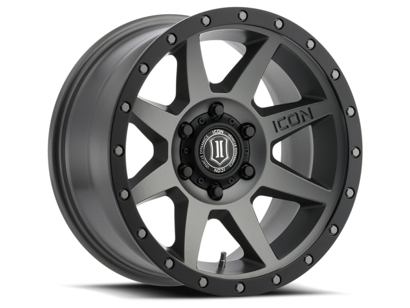 ICON Rebound Pro 17x8.5 5x5 -6mm Offset 4.5in BS 71.5mm Bore Titanium Wheel.
