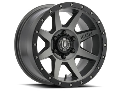 ICON Rebound Pro 17x8.5 5x5 -6mm Offset 4.5in BS 71.5mm Bore Titanium Wheel.