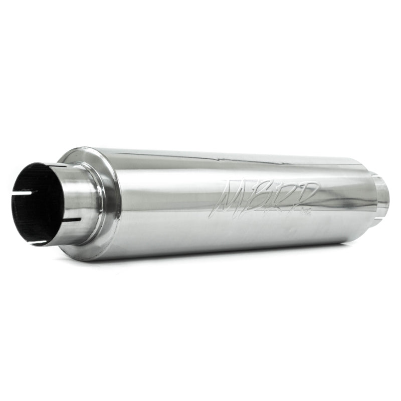 MBRP Universal Quiet Tone Muffler 4in Inlet/Outlet 24in Body 6in Dia 30in Overall T409.