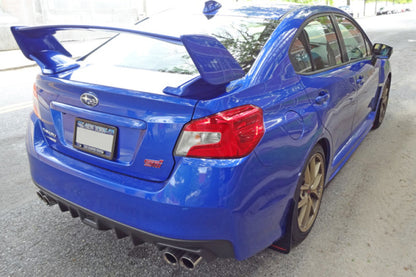 Rally Armor 15+ Subaru WRX & STi Sedan Only UR Black Mud Flap w/ Red Logo.
