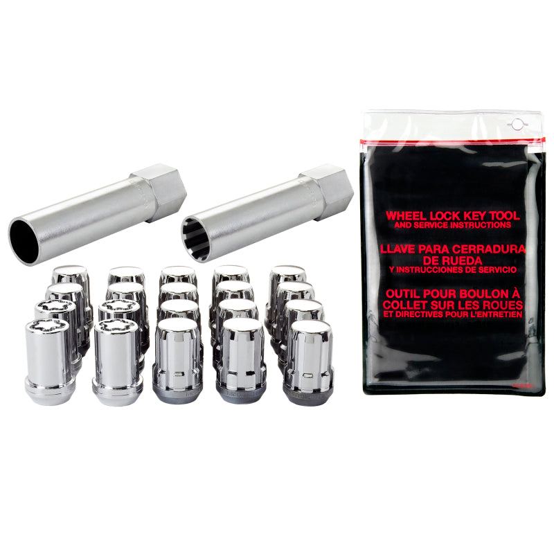McGard SplineDrive Tuner 5 Lug Install Kit w/Locks & Tool (Cone) M12X1.5 / 13/16 Hex - Chrome.
