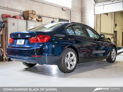 AWE Tuning Touring Exhaust w/ Perfomance Mid Pipe - Diamond Black Tips | 3015-23038