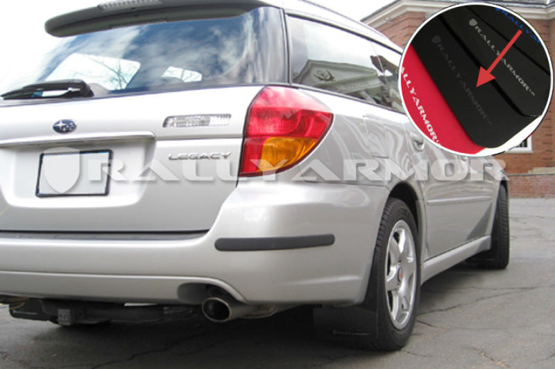 Rally Armor 2005-2009 Legacy GT and Outback UR Black Mud Flap w/ Grey Logo.