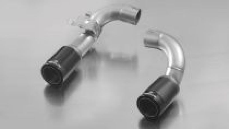 Remus 2012 BMW 3 Series F30/F31 84mm Dual Black Chrome Straight w/Carbon Insert Tail Pipe Set.