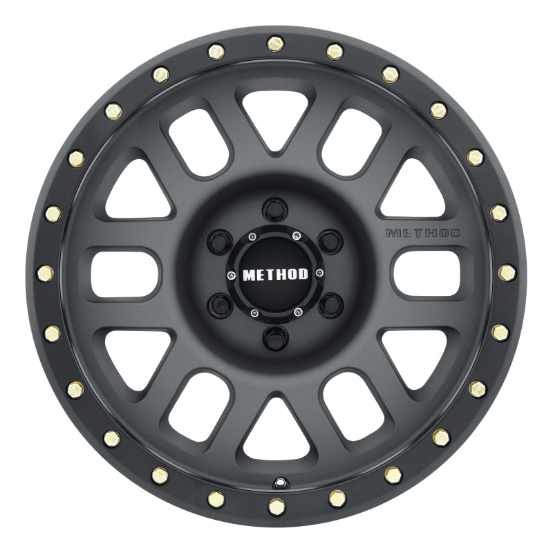 Method MR309 Grid 17x8.5 0mm Offset 6x5.5 108mm CB Titanium/Black Street Loc Wheel.
