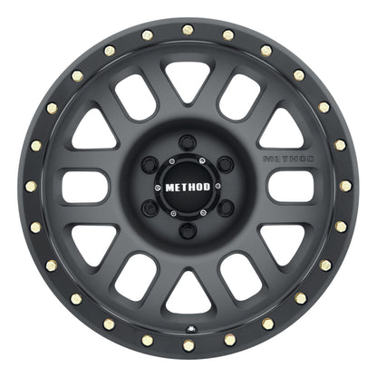 Method MR309 Grid 17x8.5 0mm Offset 6x5.5 108mm CB Titanium/Black Street Loc Wheel.