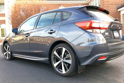 Rally Armor 17+ Subaru Impreza UR Red Mud Flap w/ White Logo.