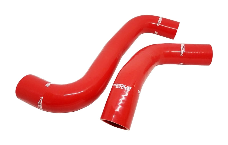 Torque Solution 08-14 Subaru WRX / 08-18 STI / 09-13 Forester XT Silicone Radiator Hose Kit - Red.