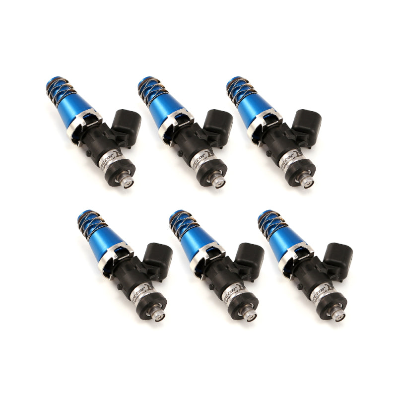 Injector Dynamics ID1050X Injectors 11mm (Blue) Adaptor Tops Denso Lower Cushions (Set of 6).