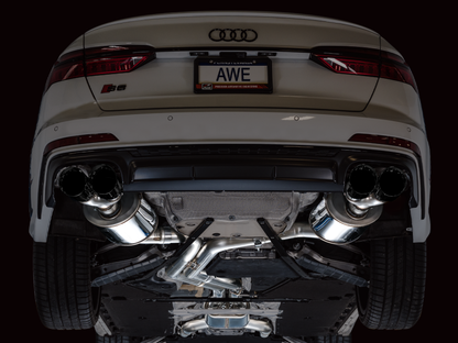 AWE Tuning Touring Catback Exhaust - Diamond Black Tips | 3015-43107