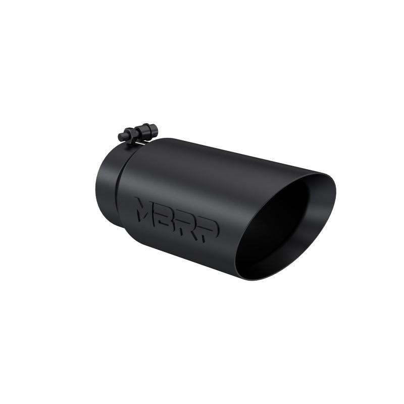 MBRP Universal Tip 5 O.D. Dual Wall Angled 4 inlet 12 length - Black Finish.