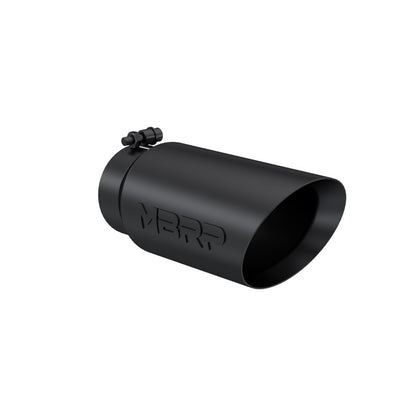 MBRP Universal Tip 5 O.D. Dual Wall Angled 4 inlet 12 length - Black Finish.