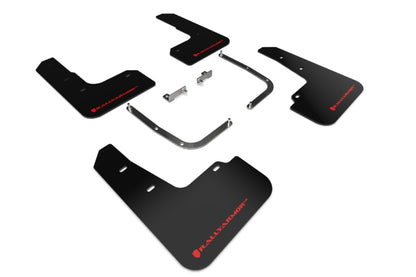 Rally Armor 2019+ Hyundai Veloster Turbo R-Spec UR Black Mud Flap w/ Red Logo.