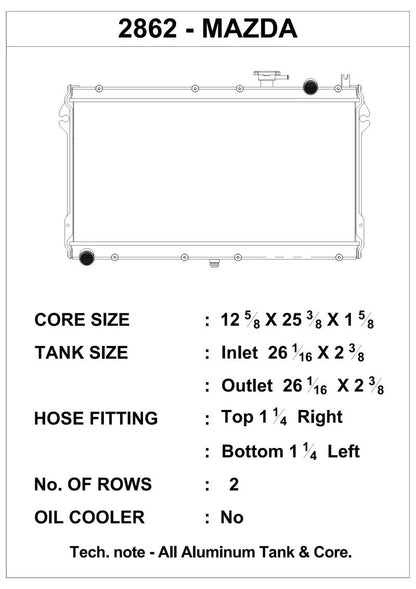 CSF 89-97 Mazda Miata Radiator.