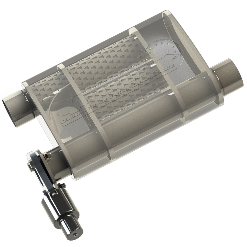 QTP 3in Weld-On 304SS Reverse Screamer Muffler w/Bolt-On QTEC Electric Cutout.