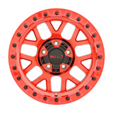 Weld Off-Road W905 17X9 Cinch Beadlock 5X127 5X139.7 ET-12 BS4.50 Candy Red / Red Ring 87.1