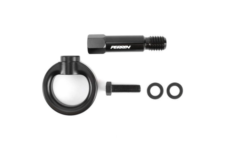 Perrin 2020 Toyota Supra Tow Hook Kit (Front) - Black.