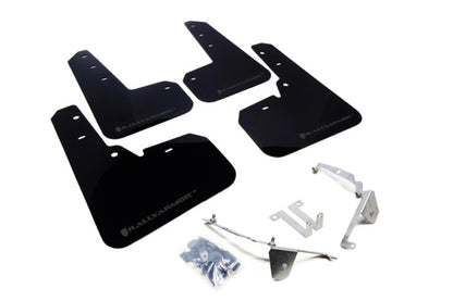 Rally Armor 13+ Subaru XV Crosstrek Black Mud Flap w/ Grey Logo.
