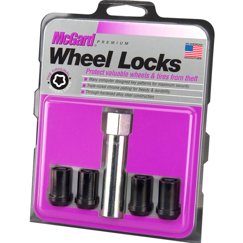 McGard Wheel Lock Nut Set - 4pk. (Tuner / Cone Seat) M12X1.25 / 13/16 Hex / 1.24in. Length - Black.