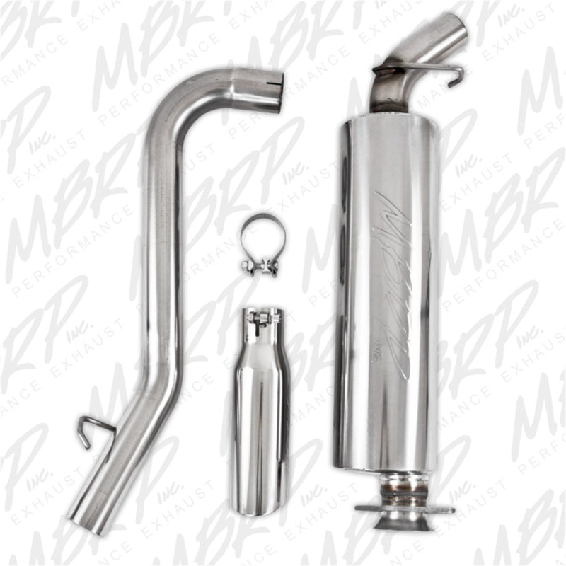 MBRP 2000-2006 Jeep Wrangler (JK) Inline-4 2.5L Inline-6 4.0L Cat Back Single Side.