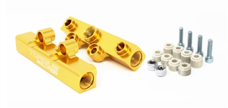 Torque Solution Top Feed Fuel Rails: 02-14 Subaru WRX / 07-18 STI - Gold.