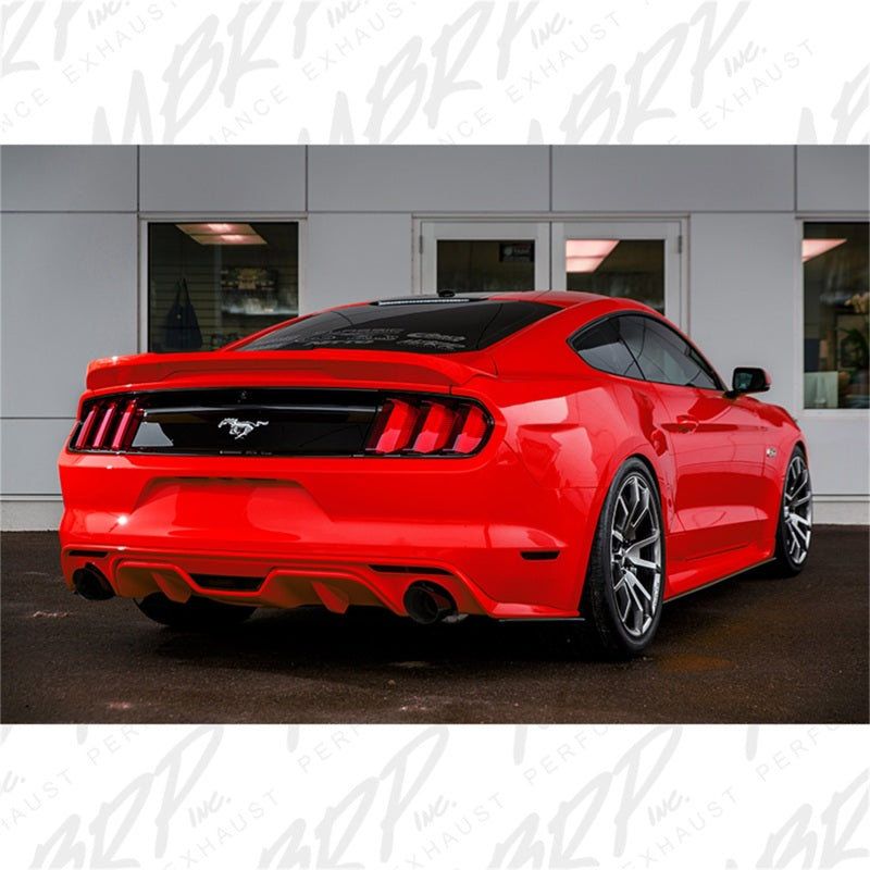 MBRP 15 Ford Mustang GT 5.0 3in Cat Back Dual Split Rear Street Version 4.5in Tips - Black Coated.