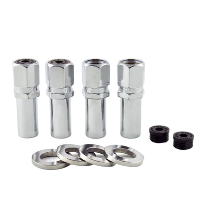 McGard Hex Lug Nut (Drag Racing X-Long Shank) 1/2-20 / 13/16 Hex / 2.475in. Length (4-Pack) - Chrome.