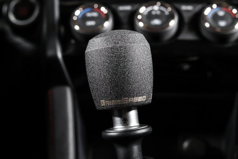 GrimmSpeed Stubby Shift Knob Stainless Steel Black - M12x1.25.