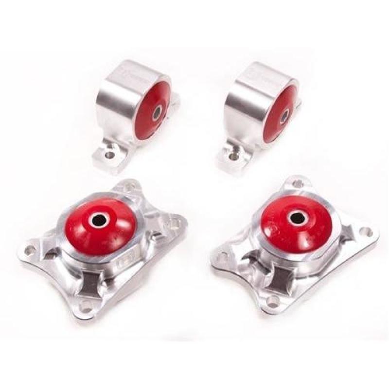 Innovative 00-09 Honda S2000 F-Series Silver Aluminum Mounts 75A Bushings Billet Rear Diff Mounts.