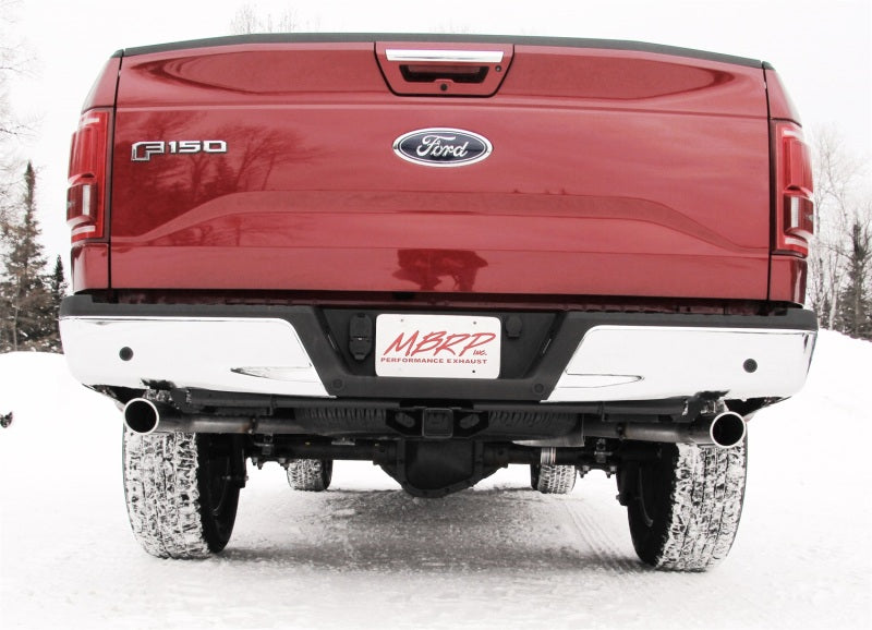 MBRP 2015 Ford F-150 5.0L 3in Cat Back Dual Split Rear Exit AL Exhaust System.