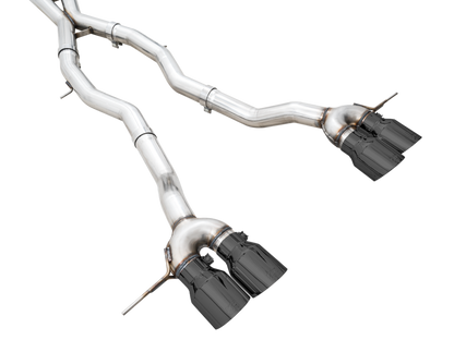 AWE Track Catback Exhaust - Diamond Black Tips | 3020-42482