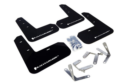 Rally Armor 13+ Subaru BRZ / 13+ Scion FR-S UR Black Mud Flap w/ White Logo.