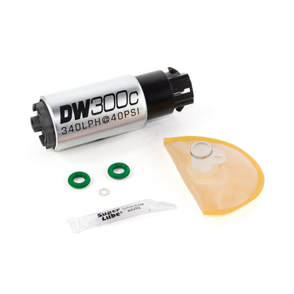 DeatschWerks 340lph DW300C Compact Fuel Pump w/ 08-14 WRX/ 08-15 STI Set Up Kit (w/ Mounting Clips).