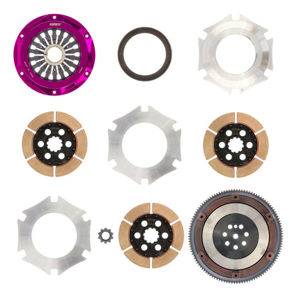 Exedy 1996-1996 Mitsubishi Lancer Evolution IV L4 Hyper Triple Cerametallic Clutch Rigid Pull Type.