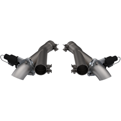 QTP 2018+ Jeep Grand Cherokee Trackhawk 2.75in 304SS Aggressor Cutout Dual Mid Pipes.